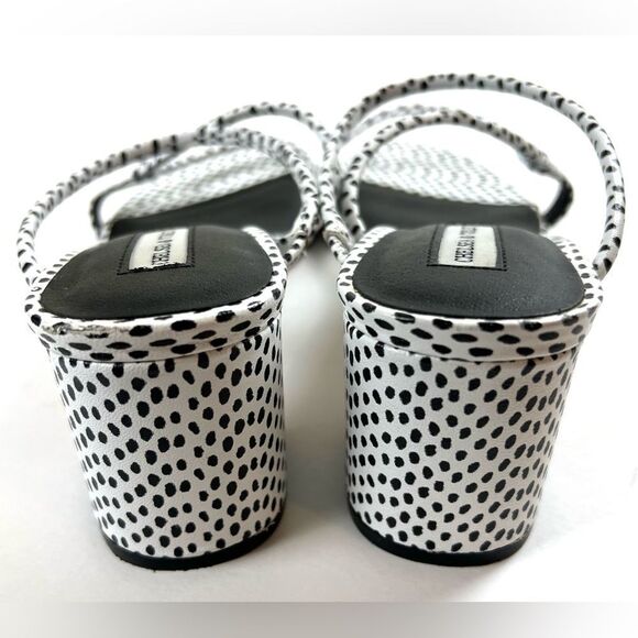 Chelsea & Violet Black and White Women's Sandals - Picture 5 of 8